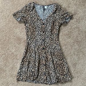 H&M Cheetah Leopard Print Dress Small